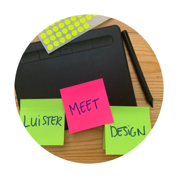 Luister meet design post-its design thinking